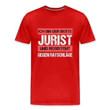 Resistenter Jurist - Männer Premium Bio T-Shirt - Rot - Vorne - Damien (186cm)