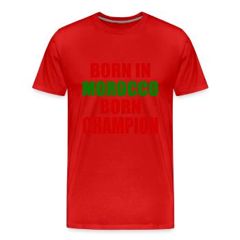 born in morocco born champion - marokko - Männer Premium Bio T-Shirt - Rot - Vorne - Damien (186cm)