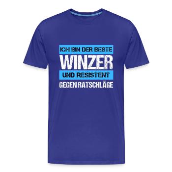 Resistant winemaker - Men's Premium Organic T-Shirt - royal blue - Front - Damien (186cm)
