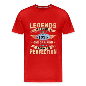 Juin 1995 Jubilé 1995 Légendes Juin - T-shirt bio Premium Homme - rouge - Devant - Damien (186cm)