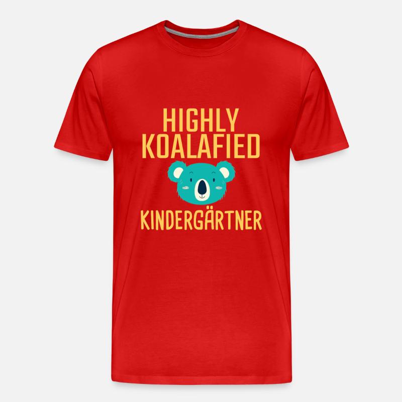 Kindergärtner Koalafied - Männer Premium Bio T-Shirt - Rot