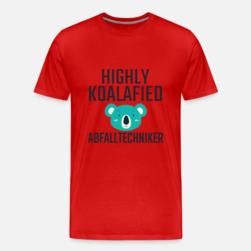Abfalltechniker Koalafied - Männer Premium Bio T-Shirt - Rot