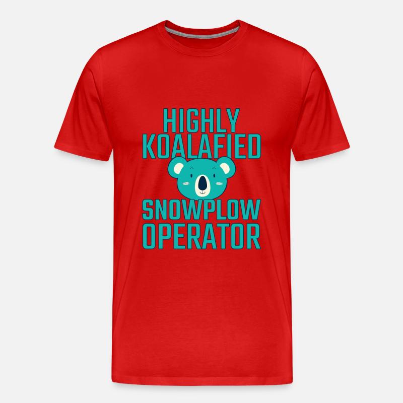 Snowplow Operator Koalafied Schneepflugfahrer - Männer Premium Bio T-Shirt - Rot