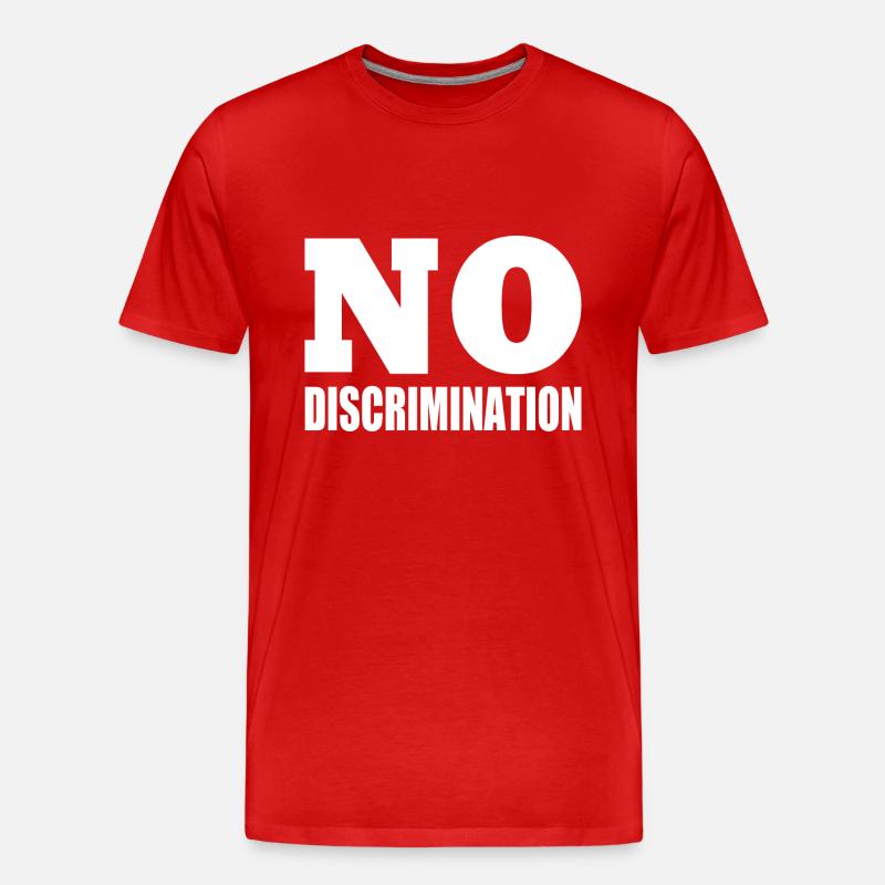 no discrimination - Männer Premium Bio T-Shirt - Rot