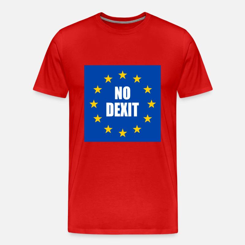 No dexit - Männer Premium Bio T-Shirt - Rot