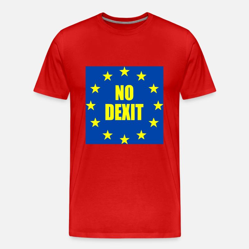 No dexit - Männer Premium Bio T-Shirt - Rot