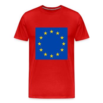 Drapeau de l’Europe - T-shirt bio Premium Homme - rouge - Devant - Damien (186cm)