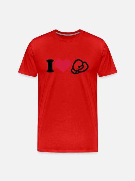 I love Boxing - Men's Premium Organic T-Shirt - red