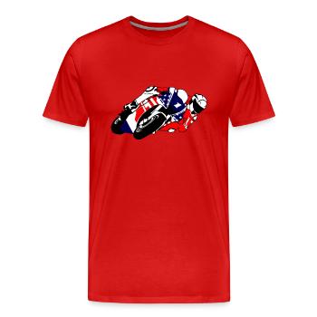 MotoGP - Superbike - Männer Premium Bio T-Shirt - Rot - Vorne - Damien (186cm)