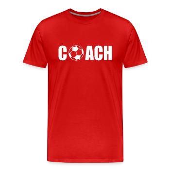 Coach - T-shirt bio Premium Homme - rouge - Devant - Damien (186cm)