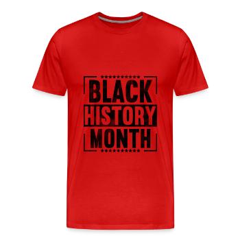 Black History Month - Männer Premium Bio T-Shirt - Rot - Vorne - Damien (186cm)
