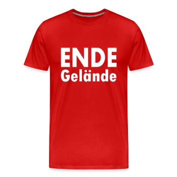 Ende gelände - Männer Premium Bio T-Shirt - Rot - Vorne - Damien (186cm)