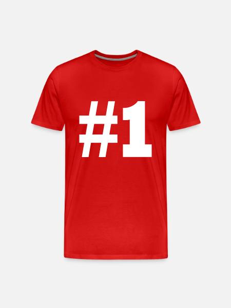 #1 - Men's Premium Organic T-Shirt - red