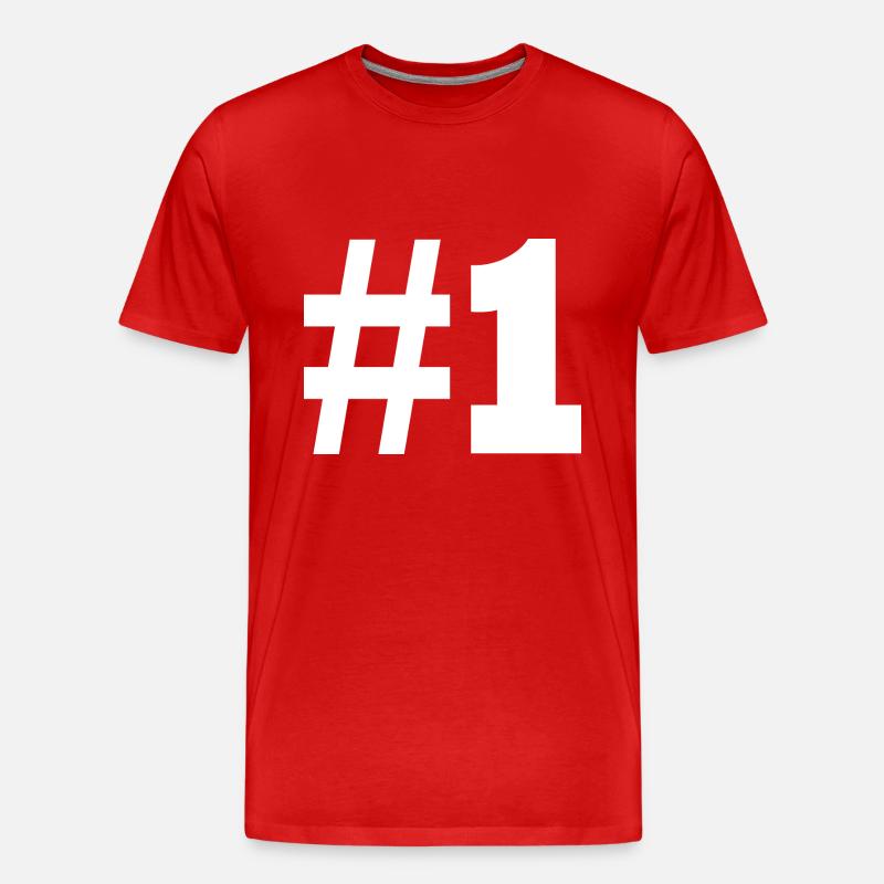 #1 - Männer Premium Bio T-Shirt - Rot