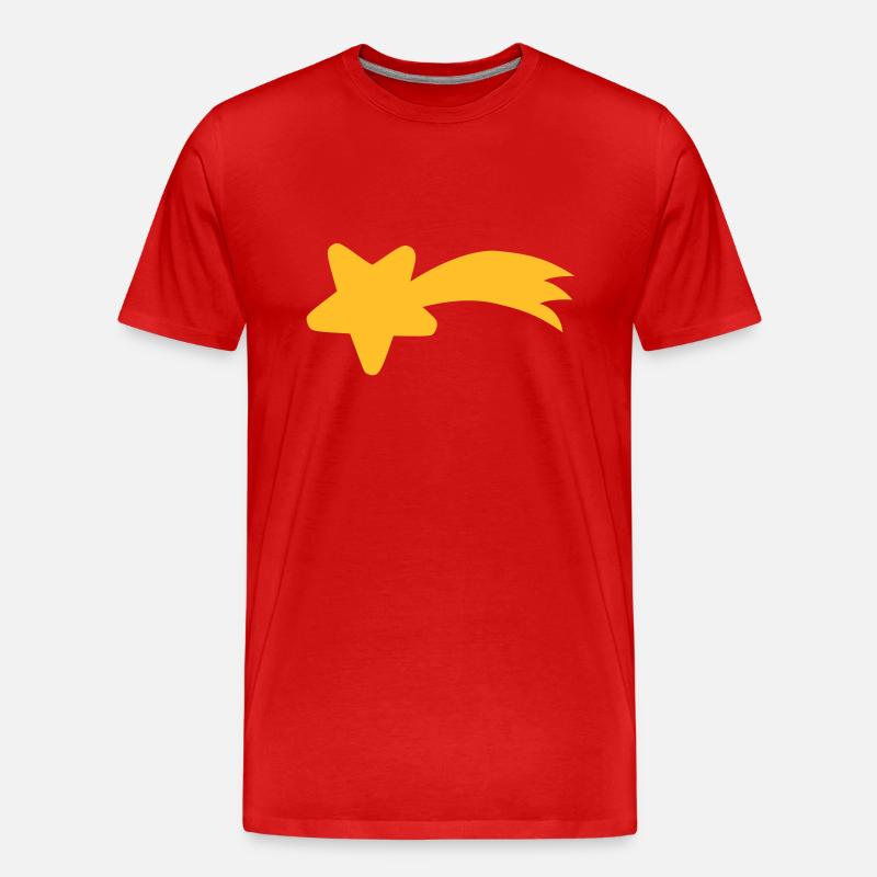 Stern - Männer Premium Bio T-Shirt - Rot