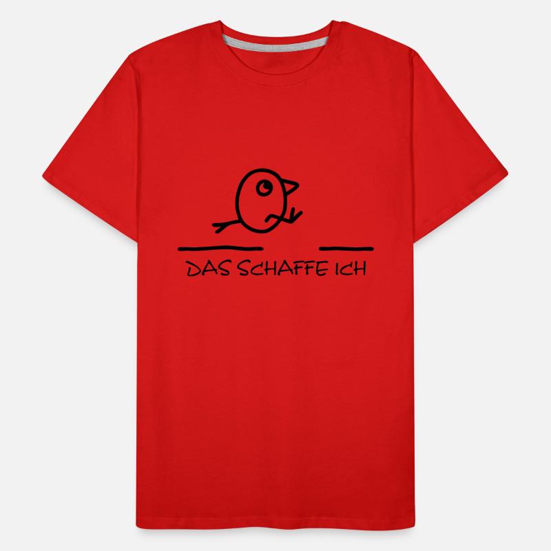 Weitsprung - Das schaffe ich Männer Premium Bio T-Shirt