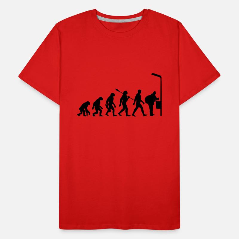 Evolution - Collecting Bottles - Poverty Men's Premium Organic T-Shirt
