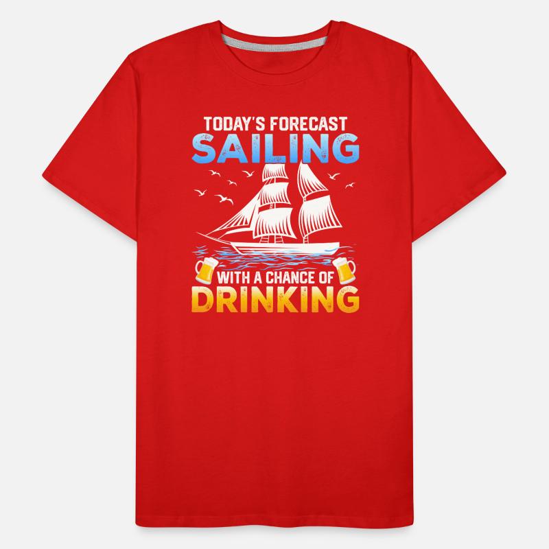 Segelboot Ozeanboot Bier Geschenk Männer Premium Bio T-Shirt