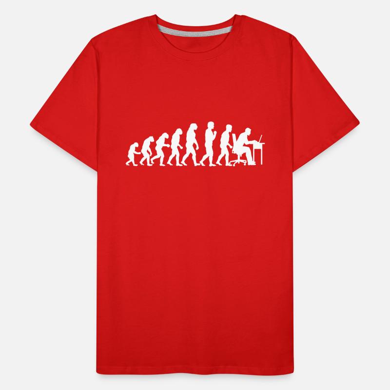 Evolution Computer Technician Nerd Programming Men's Premium Organic T-Shirt
