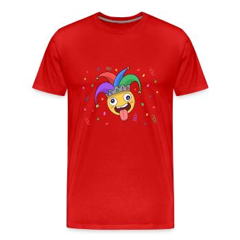 Clown, Carnival, Carnival, Carnival Costume, Parade, Celebration, Jester, - Men's Premium Organic T-Shirt - red - Front - Damien (186cm)