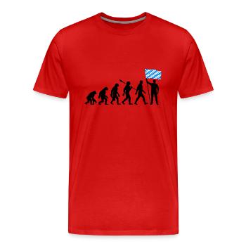 Bayern - Evolution - Flagge - Nation - Männer Premium Bio T-Shirt - Rot - Vorne - Damien (186cm)
