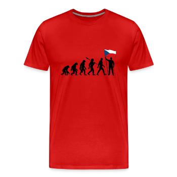 Tschechien - Evolution - Flagge - Nation - Männer Premium Bio T-Shirt - Rot - Vorne - Damien (186cm)