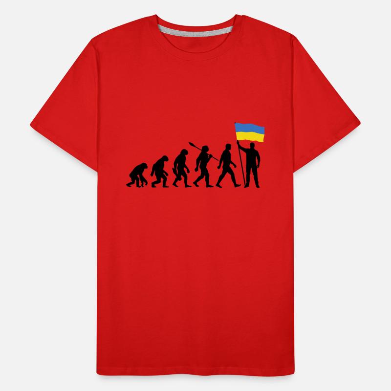 Ukraine - Evolution - Drapeau - Nation T-shirt bio Premium Homme