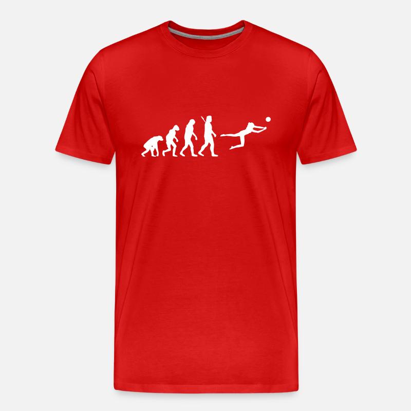 Evolution Beachvolleyball - Männer Premium Bio T-Shirt - Rot