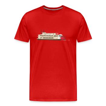 Mississippi-Dampfer - Männer Premium Bio T-Shirt - Rot - Vorne - Damien (186cm)