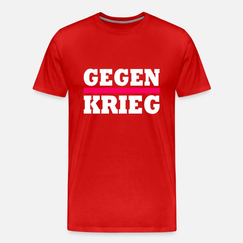 Gegen krieg - Männer Premium Bio T-Shirt - Rot