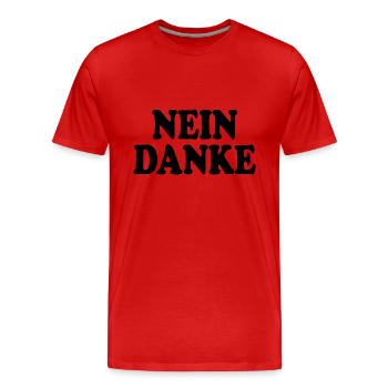 Nein danke - Männer Premium Bio T-Shirt - Rot - Vorne - Damien (186cm)