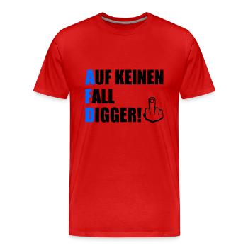 Certainement pas digga - T-shirt bio Premium Homme - rouge - Devant - Damien (186cm)