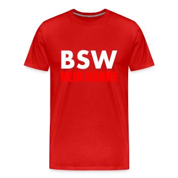 Bsw nein danke - Männer Premium Bio T-Shirt - Rot - Vorne - Damien (186cm)