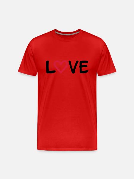 Love - T-shirt bio Premium Homme - rouge