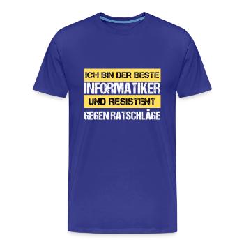 Resistenter Informatiker - Männer Premium Bio T-Shirt - Königsblau - Vorne - Damien (186cm)