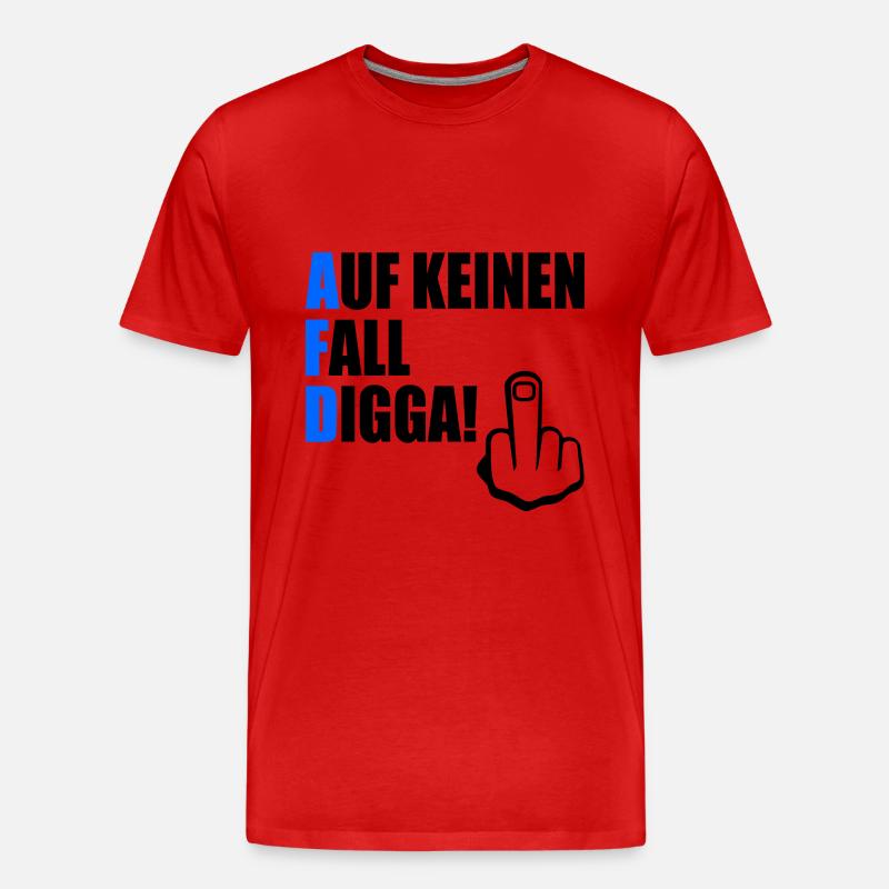 auf keinen fall digga - Männer Premium Bio T-Shirt - Rot