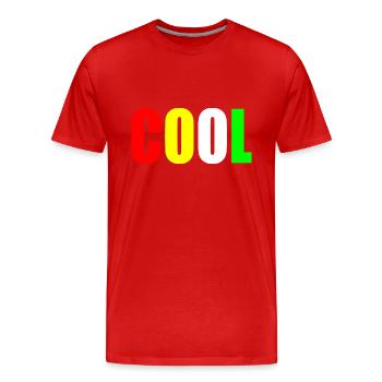 Cool - Männer Premium Bio T-Shirt - Rot - Vorne - Damien (186cm)