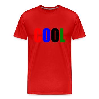 Cool - T-shirt bio Premium Homme - rouge - Devant - Damien (186cm)