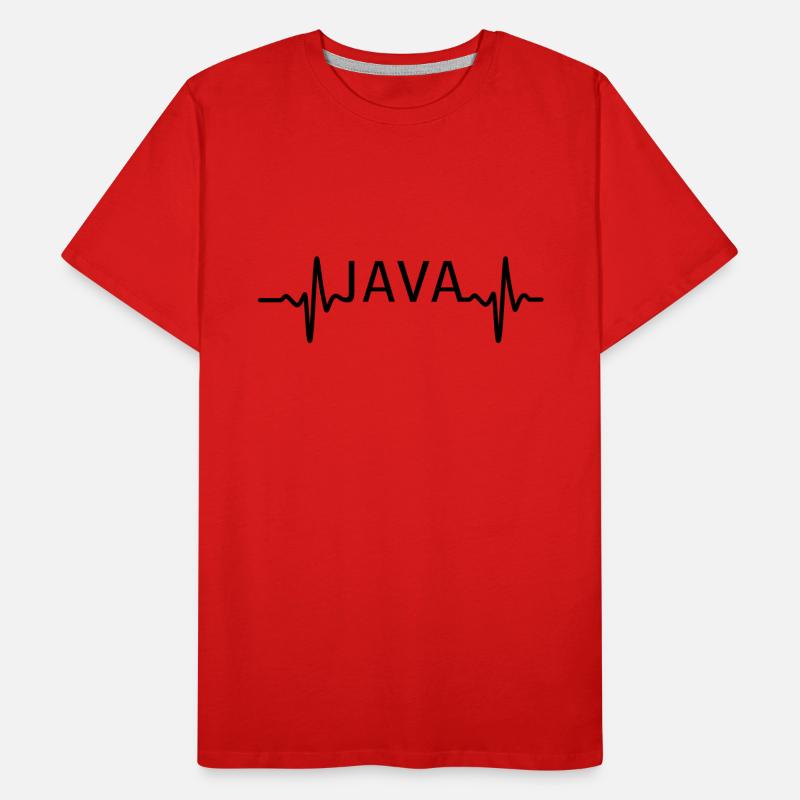 Heartbeat JAVA Men's Premium Organic T-Shirt