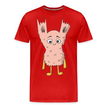 Pink Monsters - Men's Premium Organic T-Shirt - red - Front - Damien (186cm)