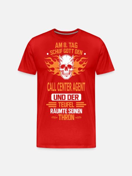 CALL CENTER AGENT - Männer Premium Bio T-Shirt - Rot
