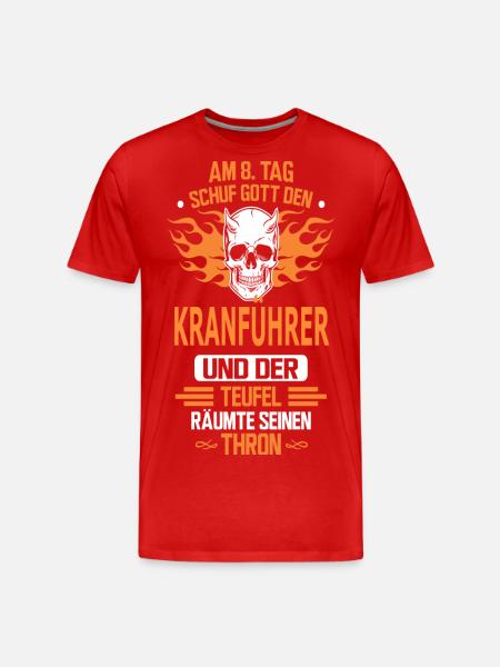 KRANFÜHRER - Männer Premium Bio T-Shirt - Rot