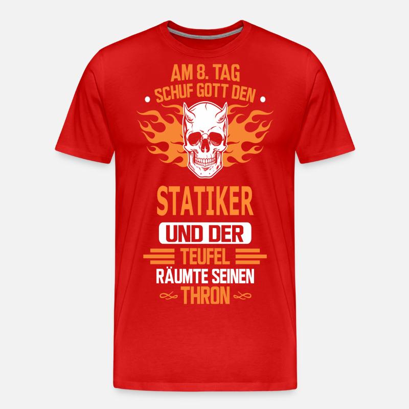 STATIKER - Männer Premium Bio T-Shirt - Rot