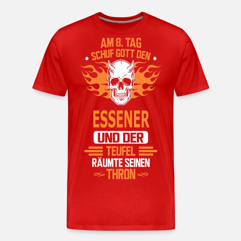 ESSENER - Männer Premium Bio T-Shirt - Rot