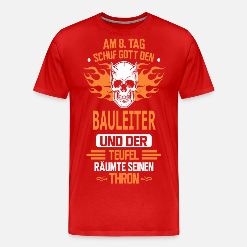 BAULEITER - Männer Premium Bio T-Shirt - Rot