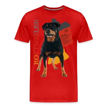 Rottweiler - Men's Premium Organic T-Shirt - red - Front - Damien (186cm)