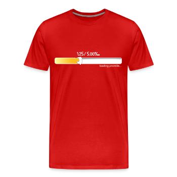 Promille Ladebalken - Männer Premium Bio T-Shirt - Rot - Vorne - Damien (186cm)