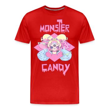 Monster Süßigkeiten - Männer Premium Bio T-Shirt - Rot - Vorne - Damien (186cm)