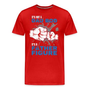 Papa Bod Fier Papa Disant avec Fist Bump - T-shirt bio Premium Homme - rouge - Devant - Damien (186cm)