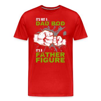 Papa Bod Fier Papa Disant avec Fist Bump - T-shirt bio Premium Homme - rouge - Devant - Damien (186cm)